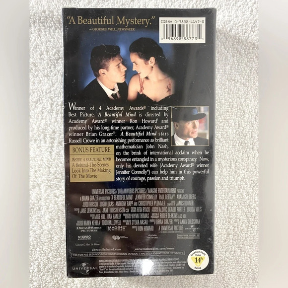 Vintage VHS Movie Tape A  Beautiful Mind - Picture 2 of 7